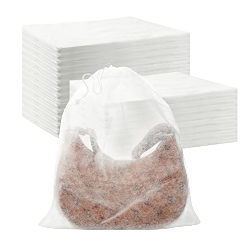 Berlune 100 Pcs Dust Bags for Purses Storage Bags for Handbags Non Woven Fabric Handbags Storage, Shoe Travel Package for Packing, Home Closet Organizer Dust Cover (15.7inx19.7in) - Image 1