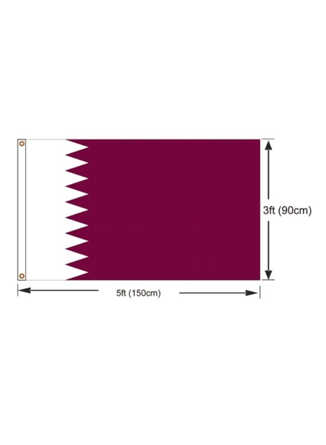 Qatar Flags 90x150cm Double Stitches with Headband, Vibrant Fade-Resistant Colors & Firm Sewing, Durable Outdoor Decor for Home Garden Events,Advertising - Image 2