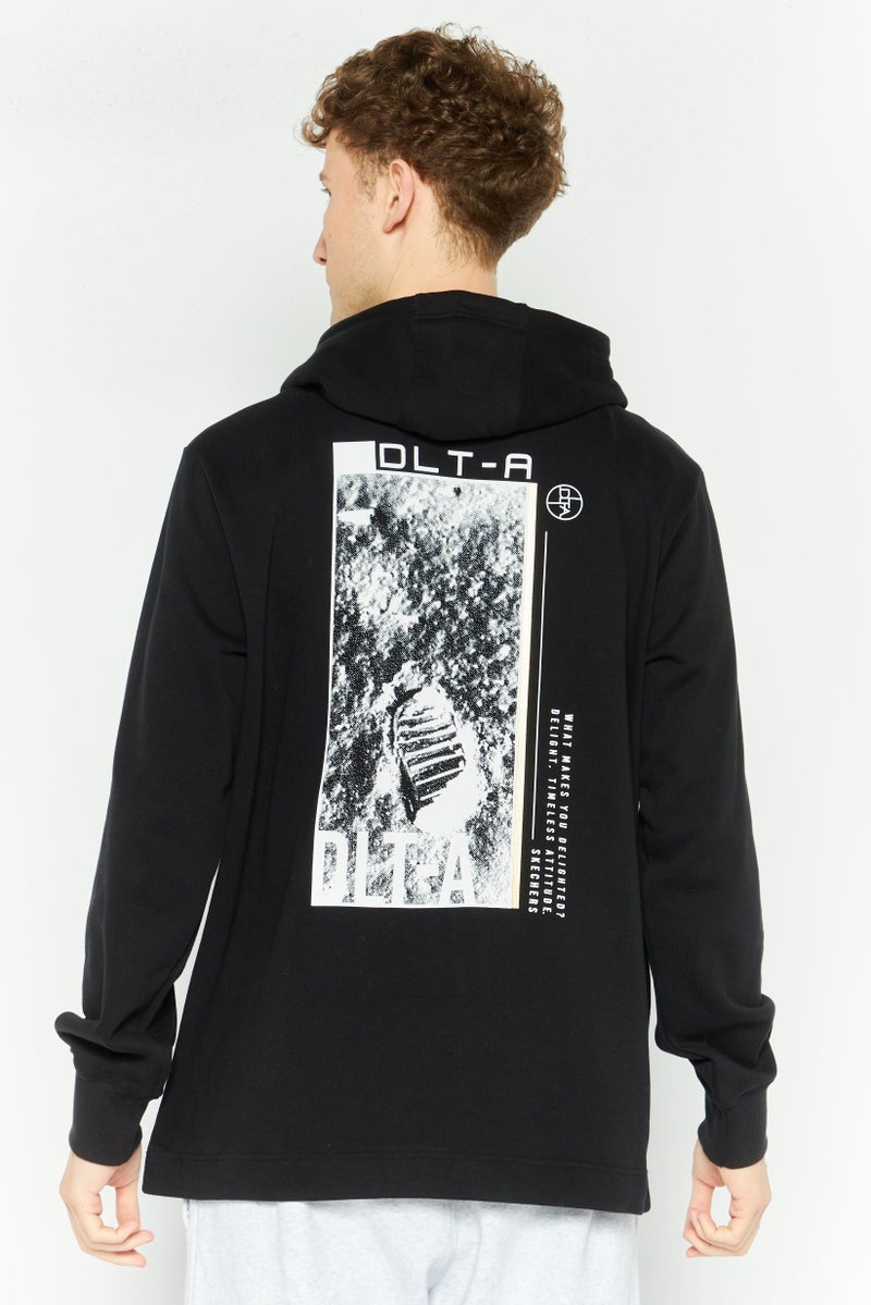 SKECHERS Men Sportswear Fit Training Hooded Sweatshirt, Black - Image 4