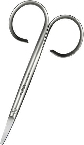 Rubis Stainless Steel Infant Nail Scissors for Precise Fingernails and Cuticles 1F001 SilverRubis Switzerland Swiss Made World Renowned Precision