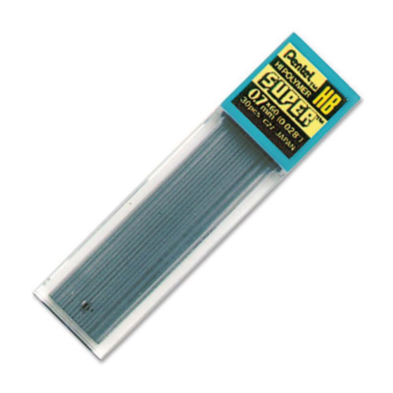 Pentel خراطيش قلم رصاص بنتل® سوبر هاي بوليمر®، 0.7 مم، صلابة HB، أنبوب يحتوي على 30 - Image 1