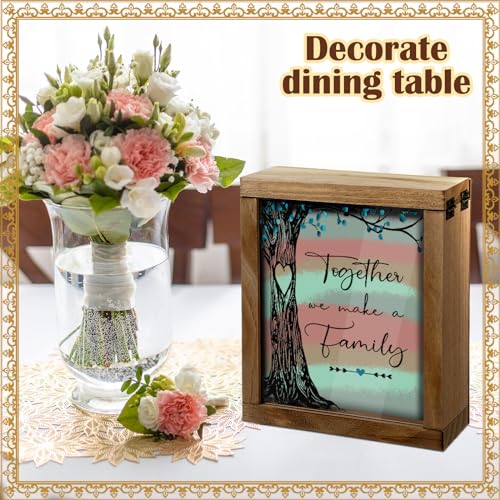 Anglechic Wedding Unity Sand Ceremony Kit with Wood Box 4 Ceremony Vase 4 Wedding Sand Function Sets for Marriage Bridal Party(Bright Color,Tree) - Image 5