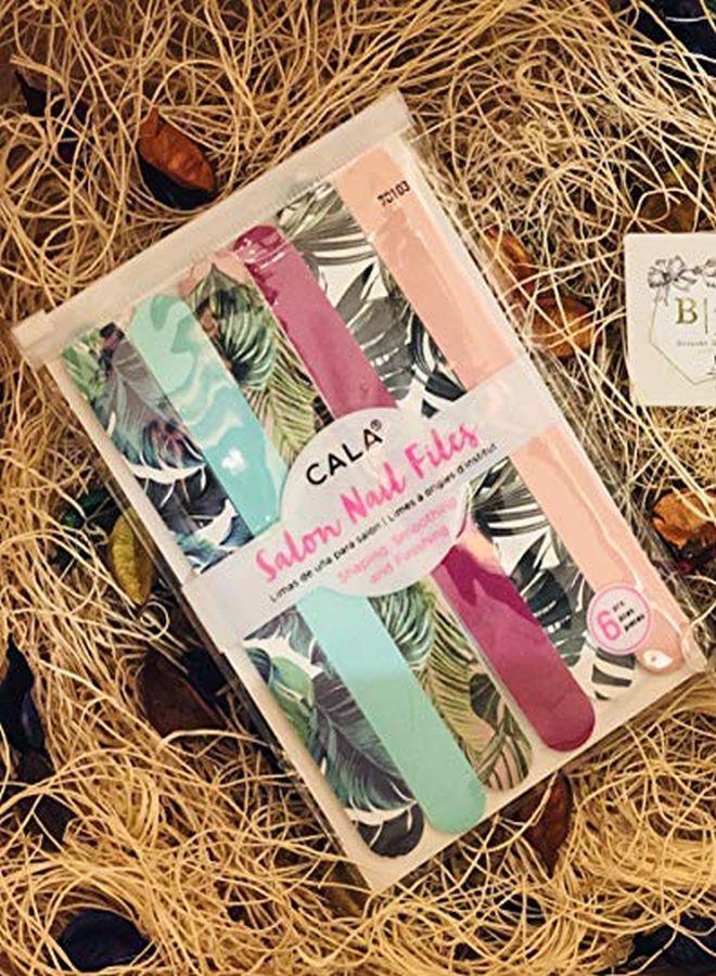CALA Pink Jungle Nail Files 6 Count, 6 Count - Image 1