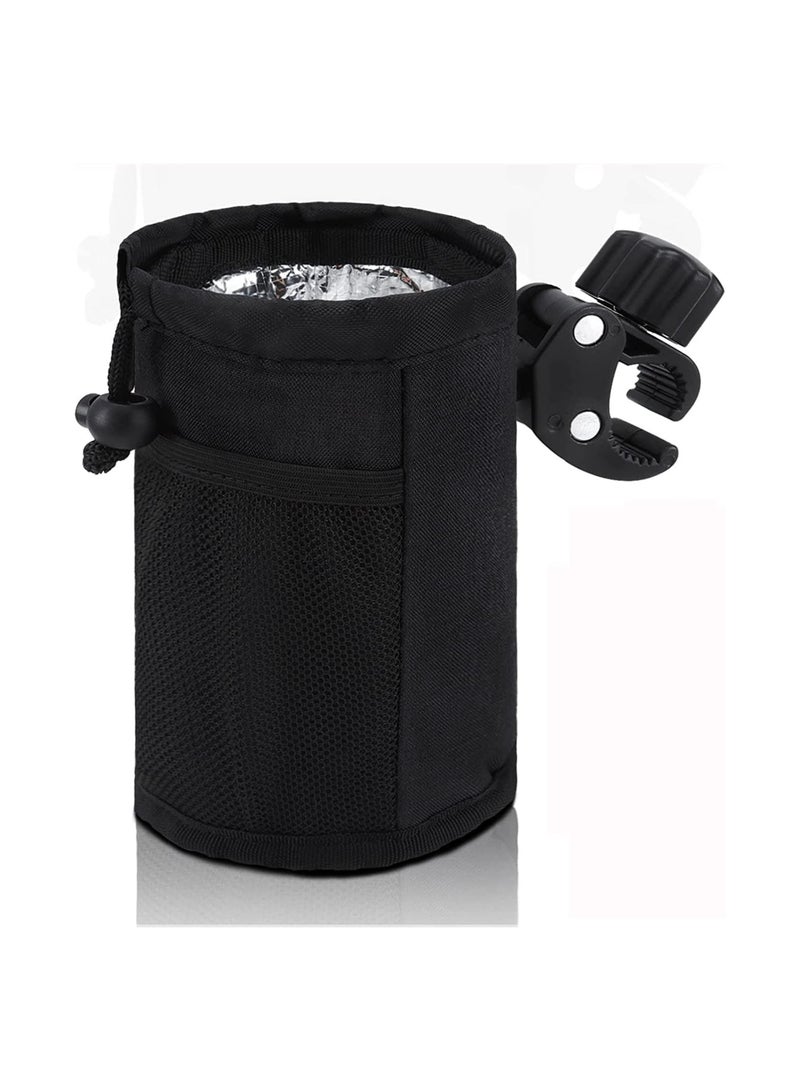 Barakah Universal Cup Holder with Phone Holder,Insulated Cooler Cup Holder for Stroller, Bike, Motorcycle,Wheelchair, Walker, ATV, Scooter, Marine Boat,Golf Cart,Black - Image 1