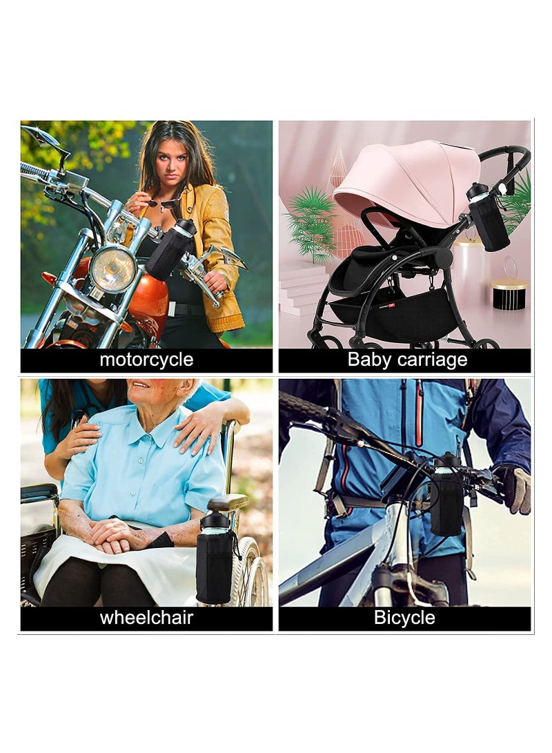 Barakah Universal Cup Holder with Phone Holder,Insulated Cooler Cup Holder for Stroller, Bike, Motorcycle,Wheelchair, Walker, ATV, Scooter, Marine Boat,Golf Cart,Black - Image 5