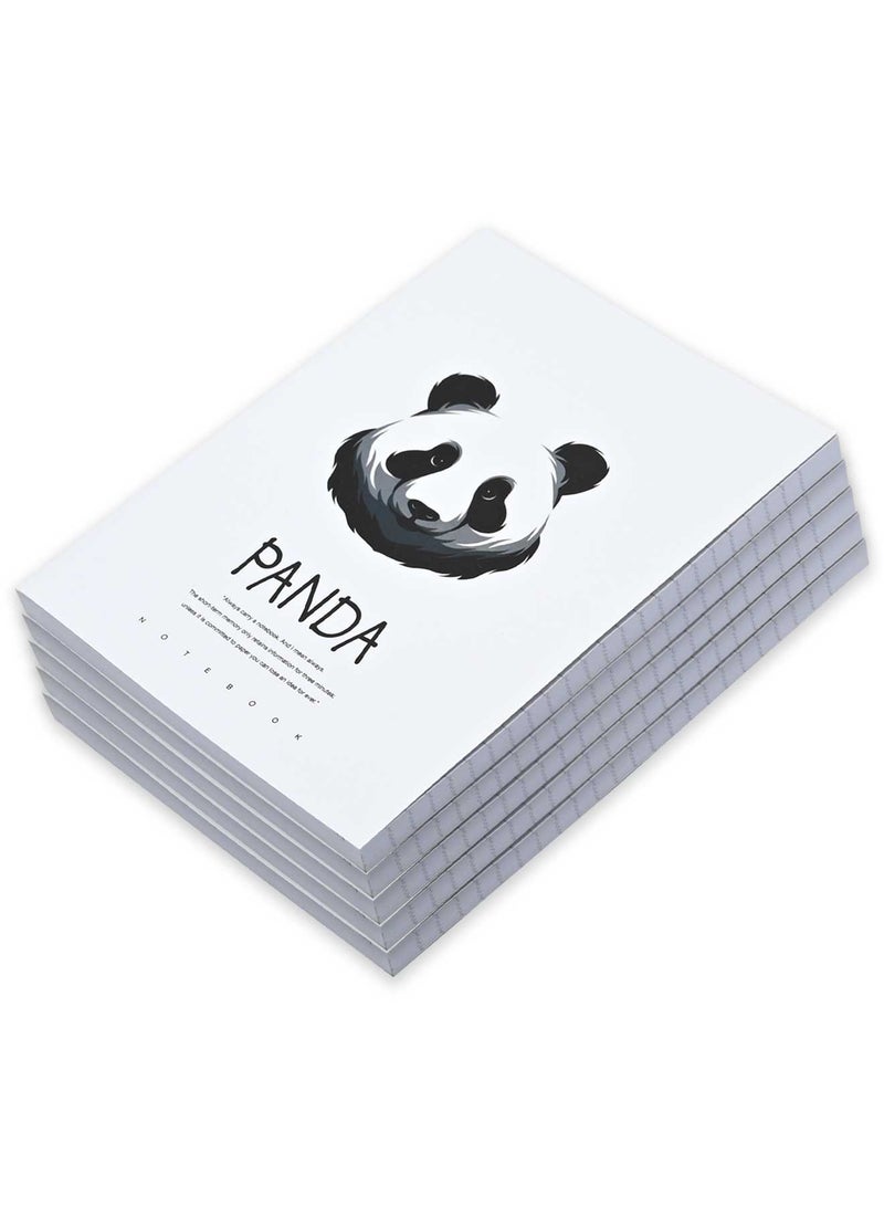 FIS Pack Of 5 Soft Cover Notebook, 96 Sheets A5 Panda Design 7 -FSNBSCA596-PAN7 - Image 3