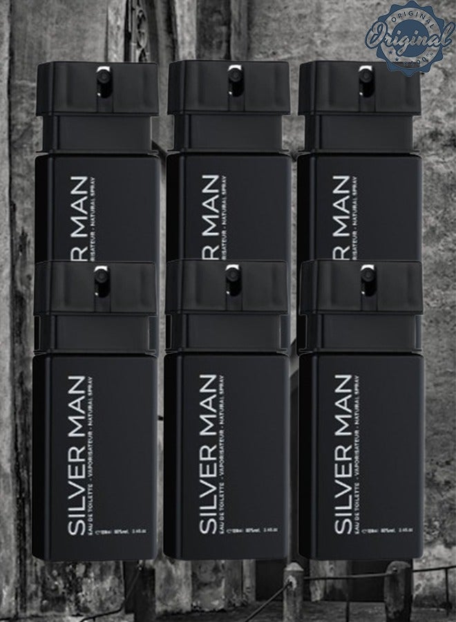 Silver 6 Pieces Silver Man EDT 100ML - Image 1