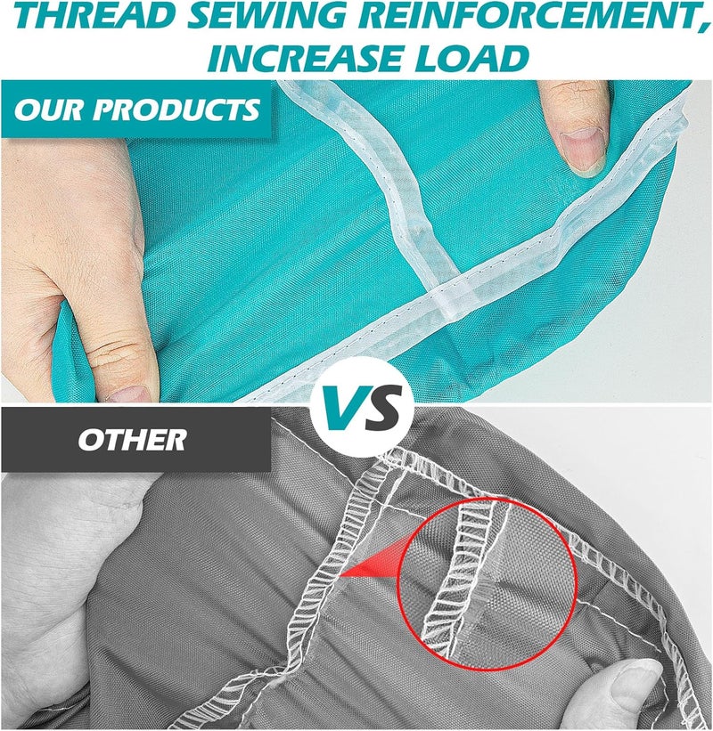 Isink Travel Laundry Bag, 2 Pack Large Bags for Dirty Clothes, Camp, 24" x 36" (Cyan + Gray) - Image 2