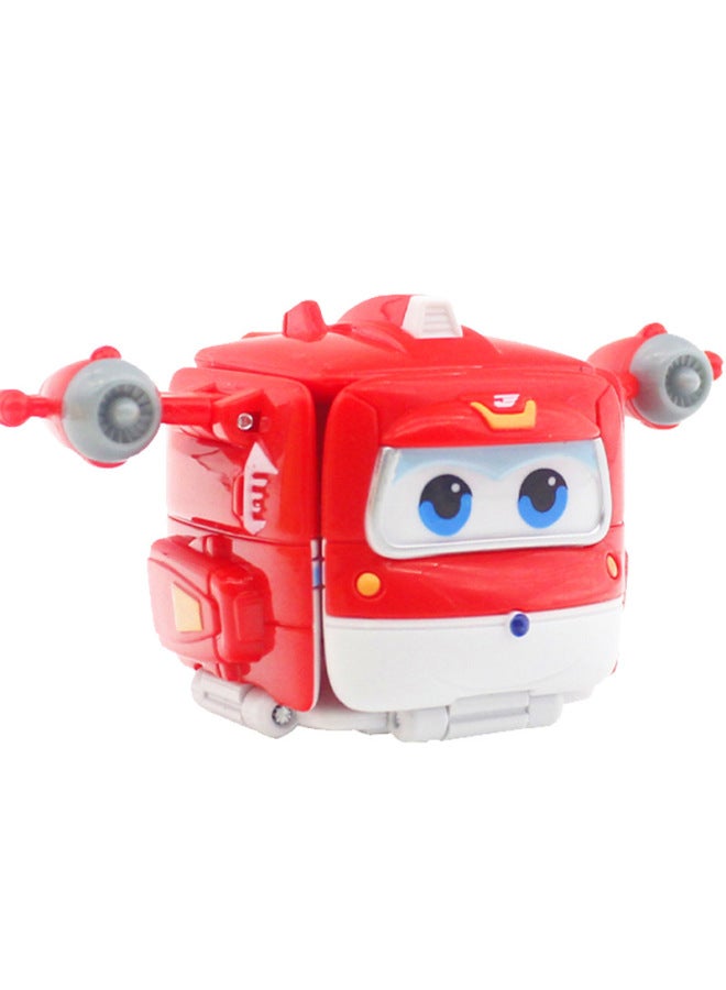 Super Flying Man's Fun Change Package Ledi Mili Xiaoai Sliding Deformation Mecha Toy Car Children's Robot Male-Color:[Fun Change Package] Ledi + Duoduo + Bao Police Chief  - Image 4