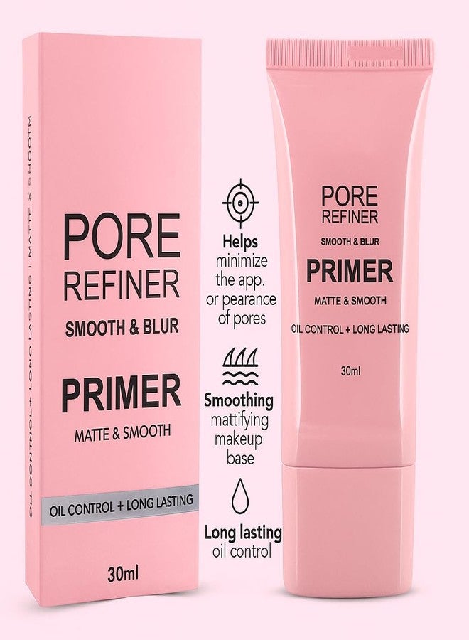 ClassyHuda Pore Refiner Primer, Pink, Oil Control with Long Lasting Smooth Blur Effect, Matte Finish, 30ml - Image 2