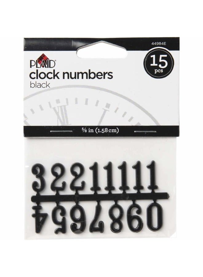 PLAID 44984E 3/8" Clock, 5/8" Black Numbers - Image 1