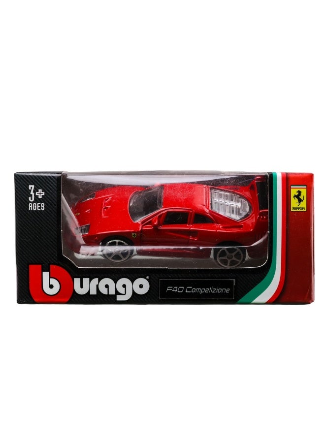 Bburago Bburago - Ferrari F40 Competizione Car Model - Red - 56100 