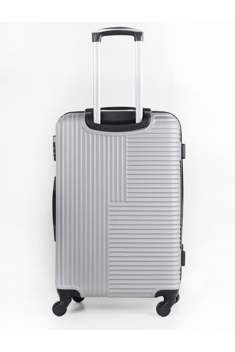 KTMC 3-Piece Luggage Set, ABS Material, Lightweight, 360° Rotated 4-Wheels, Tough Suitcase for Travel, Sizes 20/24/28 inches Silver - Image 3