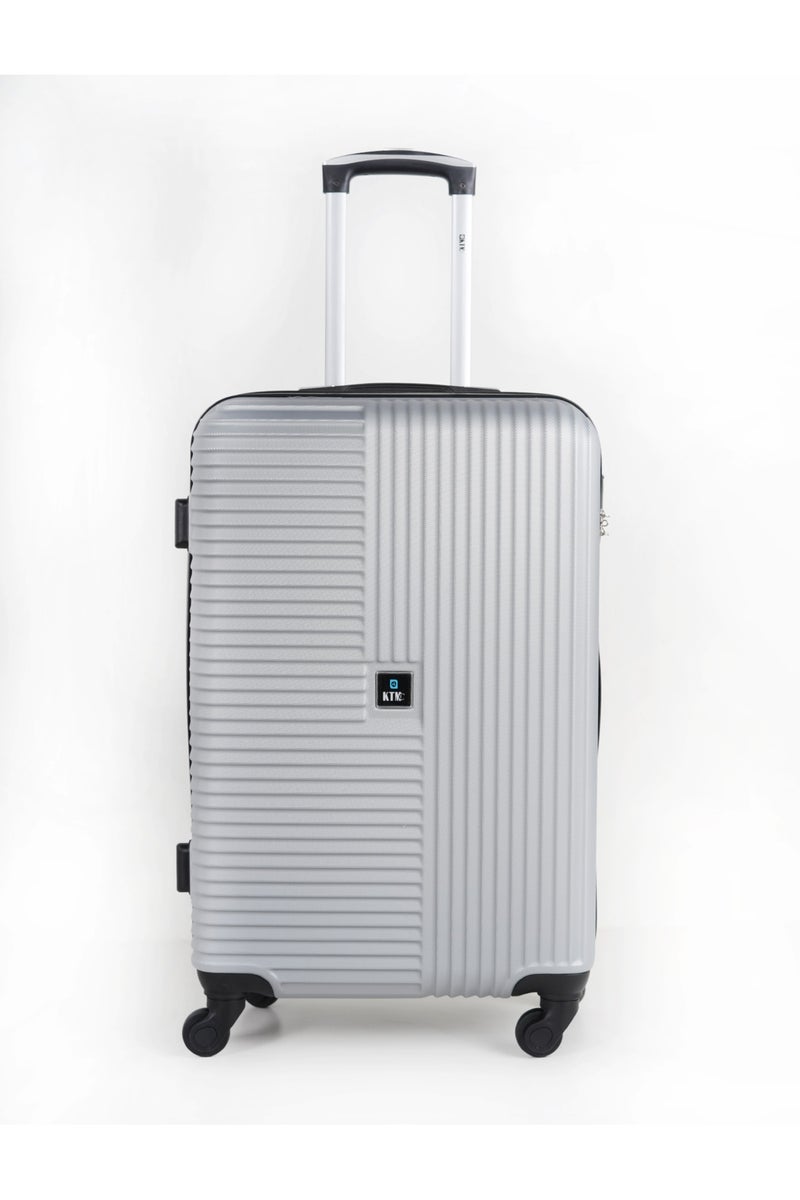 KTMC 3-Piece Luggage Set, ABS Material, Lightweight, 360° Rotated 4-Wheels, Tough Suitcase for Travel, Sizes 20/24/28 inches Silver - Image 2