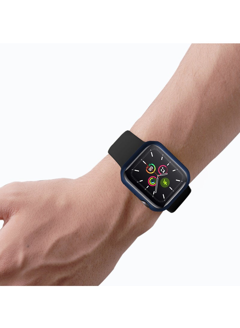 GULFLINK Silicone Watchband 220mm Length with Protective Case Cover for Apple iWatch 7 45mm - Image 1