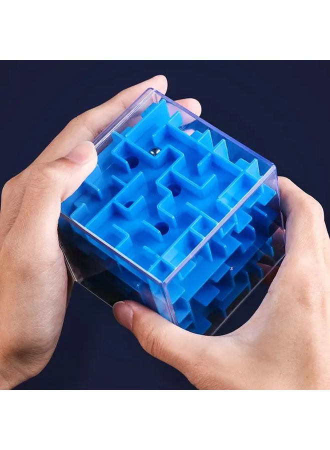 3D Cube Maze Marble Run Pink ABS Puzzle Toy Educational Focus Training Kids Gift - Image 2