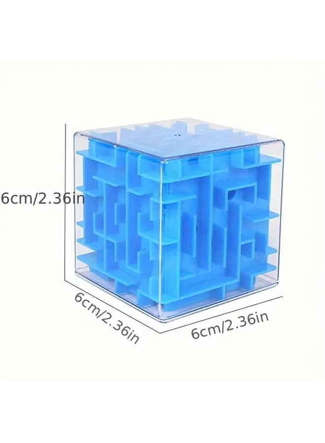 3D Cube Maze Marble Run Pink ABS Puzzle Toy Educational Focus Training Kids Gift - Image 3