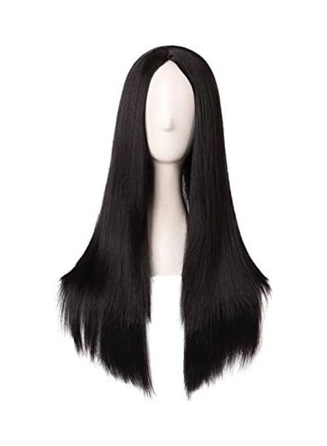 NIBEMINENT Special Natural Long Straight Wig Black 