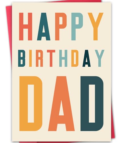 ATTLVV Happy Birthday Gift Card for Dad,Funny Birthday Card for Father,Best Bday Cards from Daughter Son,Dad Birthday Gift - Image 1