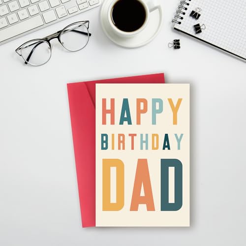 ATTLVV Happy Birthday Gift Card for Dad,Funny Birthday Card for Father,Best Bday Cards from Daughter Son,Dad Birthday Gift - Image 3