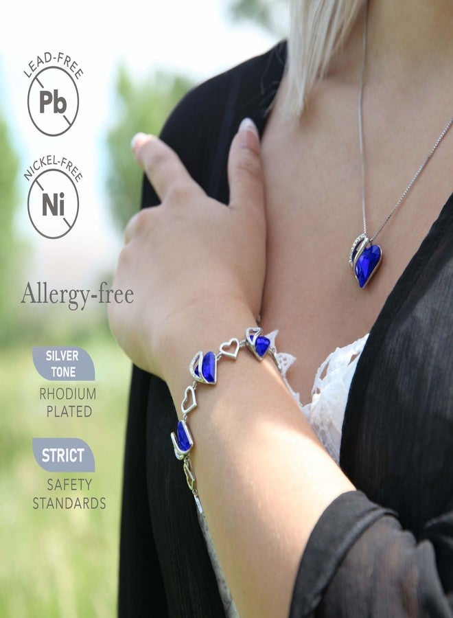 Leafael Infinity Love Heart Bracelet, Birthstone Bracelets For Women with Healing Crystals, Allergy-Free Jewelry for Women with Gift Box, Link Charm Bracelet with 7-inch Chain and 2-inch Extender - Image 3
