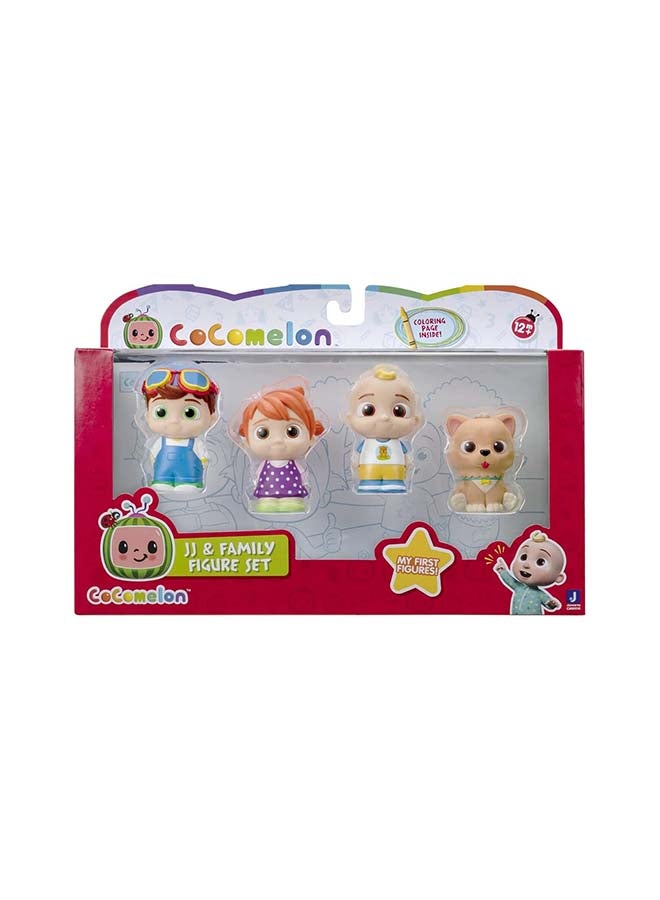 Cocomelon 4 Figure Pack - JJ & Family Figure Set (JJ, YoYo, TomTom, Bingo) - Image 2