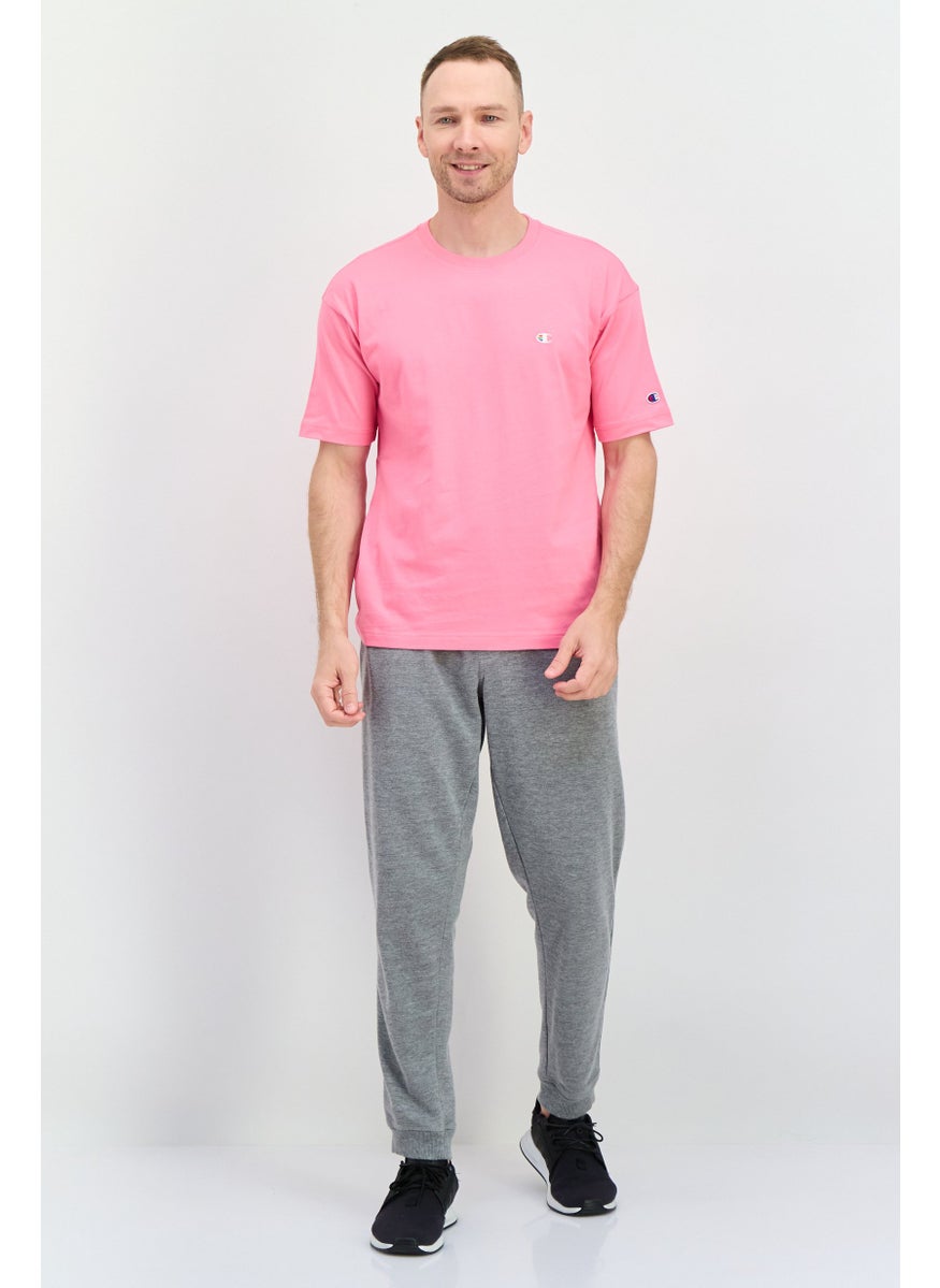 Champion Men Sportswear Fit Short Sleeves Outdoor T-Shirt, Pink  - Image 2