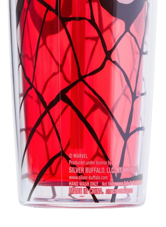 سيلفر بوفالو كوب بلاستيكي مقاوم للانسكاب من سيلفر بافالو مارفل سبايدرمان آيز، سعة 20 أونصة - Image 2