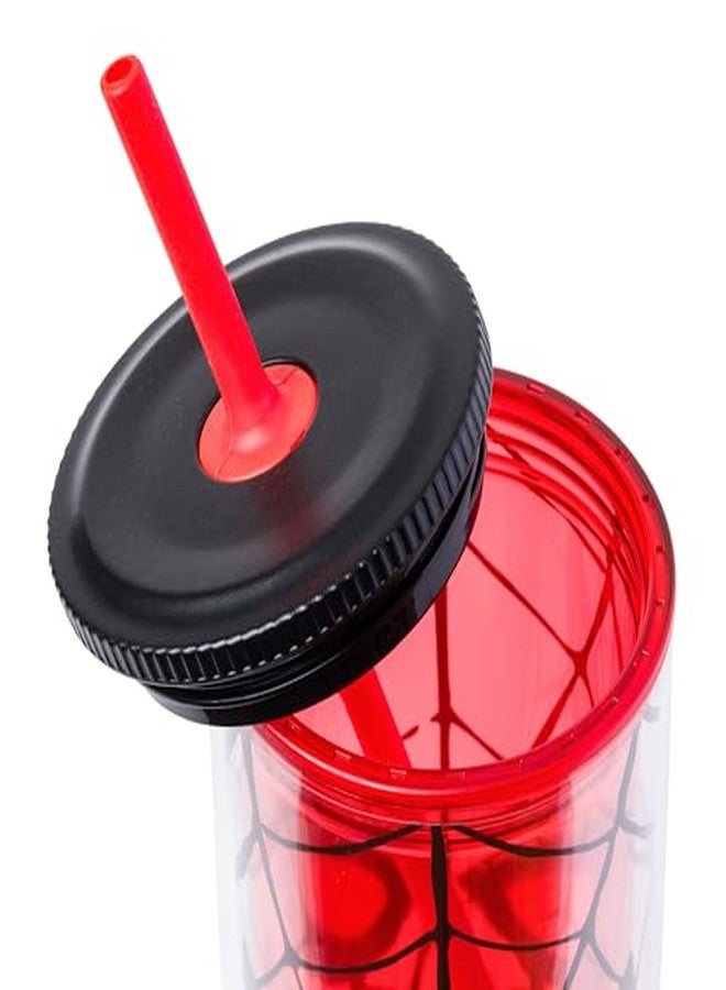 سيلفر بوفالو كوب بلاستيكي مقاوم للانسكاب من سيلفر بافالو مارفل سبايدرمان آيز، سعة 20 أونصة - Image 4