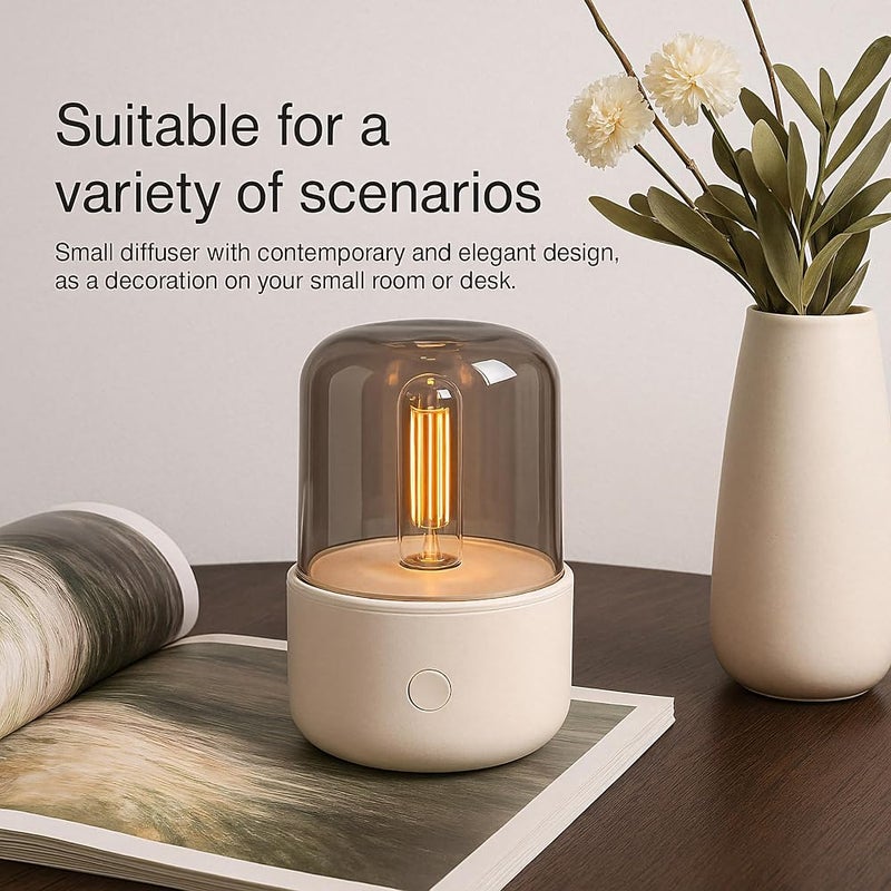 ALMA® Candlelight Lamp Aromatherapy Diffuser & Humidifier - Essential Oil Diffuser 120ML - Cool Mist Ultrasonic Humidifier - Image 2