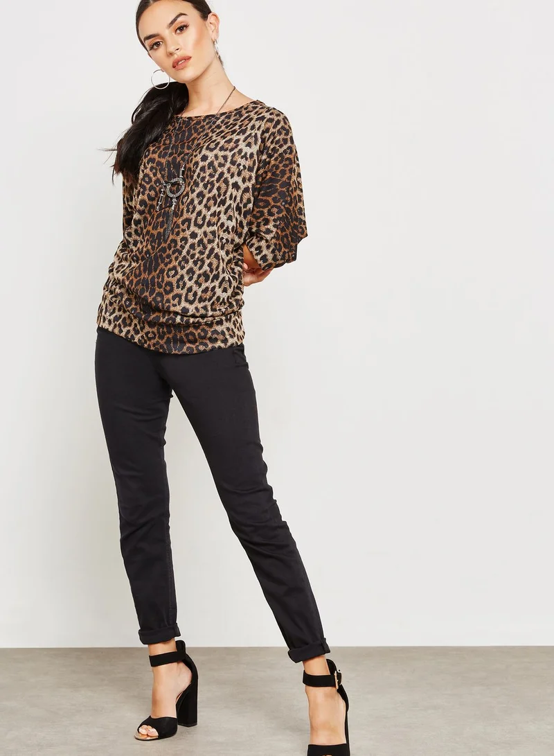 QUIZ Leopard Print Top