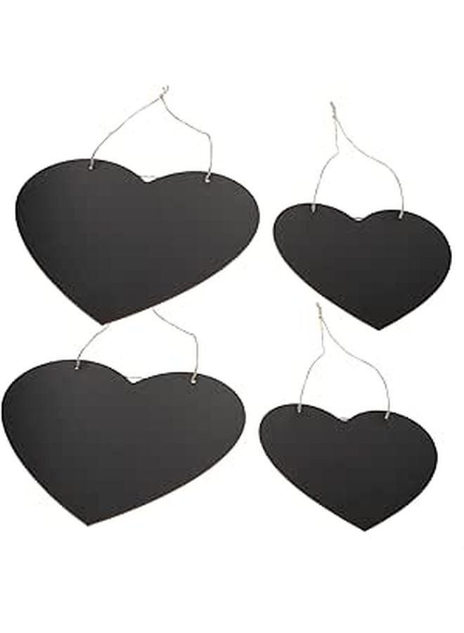 4Pcs Mini Dry Erase Board Set Black Retro Style Wall Plaque for Kitchen Bathroom Door Decor - Image 1