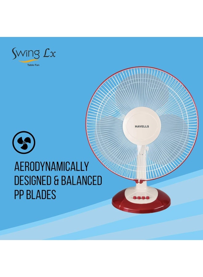 هافلز Havells Swing Lx 400mm Table Fan (Cherry) - Image 3