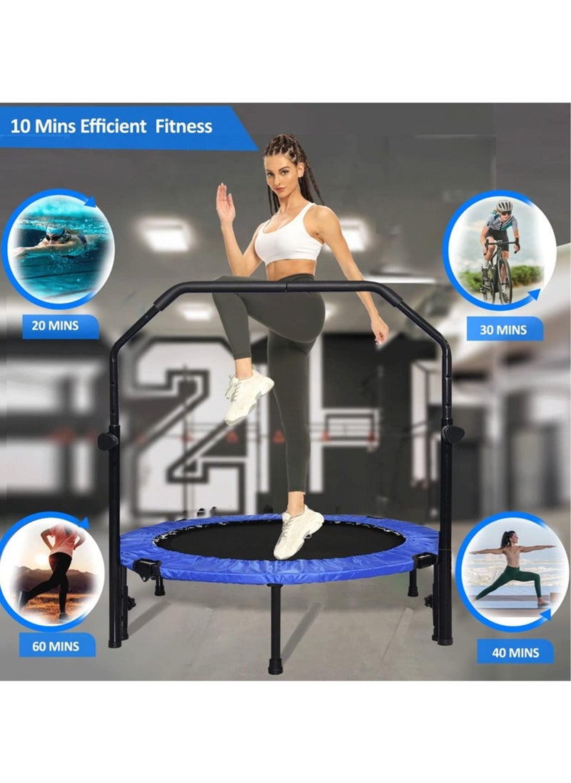 Sky Land 40" Trampoline for Adults & Kids | Indoor & Outdoor Rebounder with Adjustable Foam Handle & Safety Pad | Quiet & Stable Mini Trampoline for Fitness, Cardio & Fun – 300LBS Capacity  - Image 5