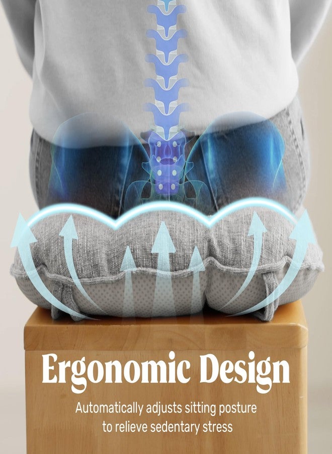 بيورداون وسائد كراسي puredown® لكراسي الطعام، وسائد كراسي من إسفنج الذاكرة المبطن مع ظهر مانع للانزلاق، وسائد مقاعد المطبخ برباط، مجموعة وسائد مقاعد قابلة للغسل مكونة من 4 قطع، 15.5 بوصة × 15.5 بوصة × 4 بوصات، رمادي فاتح - Image 4