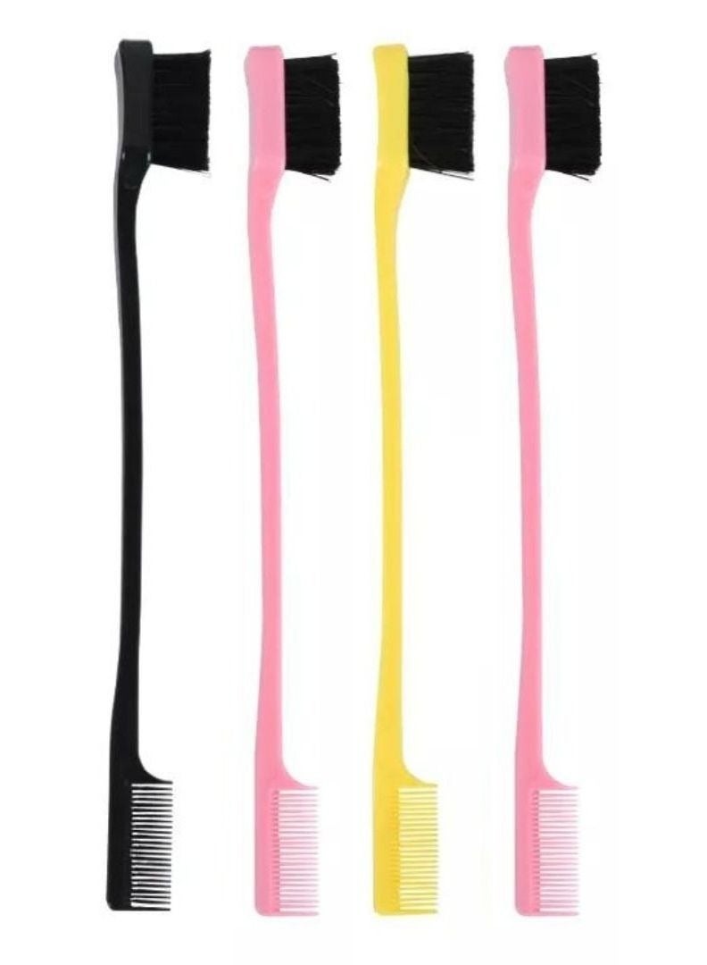 فرشاة حواجب مشط فرشاة ذات وجهين مجموعة من 4 فرشاة - Image 2