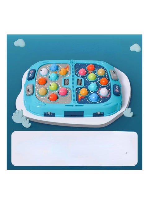 Great Galaxy Space War Interactive Educational, Early Development Whack A Mole Game With 2 Hammers Toy For Kids