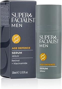 Super Facialist for Men AntiAging Serum Mens Skin Care Retinol Niacinamide Firmer Hydrated and Smoother skin Vegan Friendly 30ml - Image 1