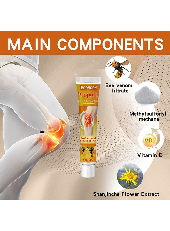 BOOMOON Propolis Venom Professional Treatment Gel Bee Venom Gel, Bee Venom Cream, Meniscus Pain Relief Ointment, Bee Venom Ointment For Relieve Sore Joints, Muscles And Joints, Knees And Feet 20G - Image 3