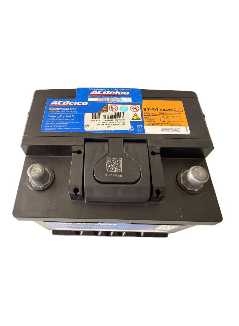 Ac Delco Car Battery 12V 44AH 27-44 / DIN44L - Image 1