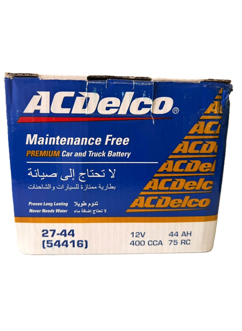 Ac Delco Car Battery 12V 44AH 27-44 / DIN44L - Image 2