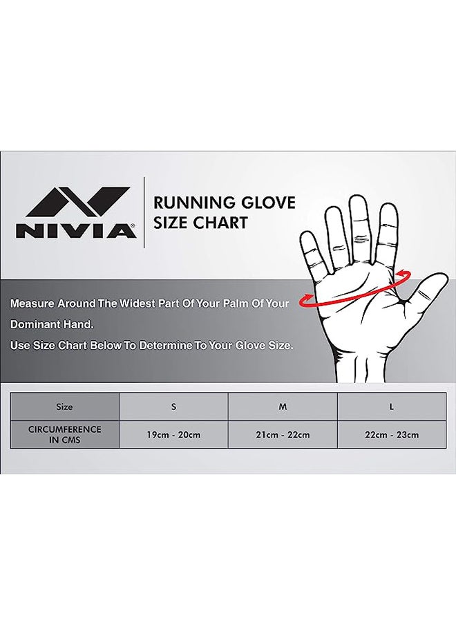 Nivia - Running Gloves for Men & Women | Size - Medium | Material - Spandex |  | Weight Lifting Gloves | Exercise Gloves | Fingerless Grip Gloves | Fitness Gloves | Waterproof Gloves - Image 1