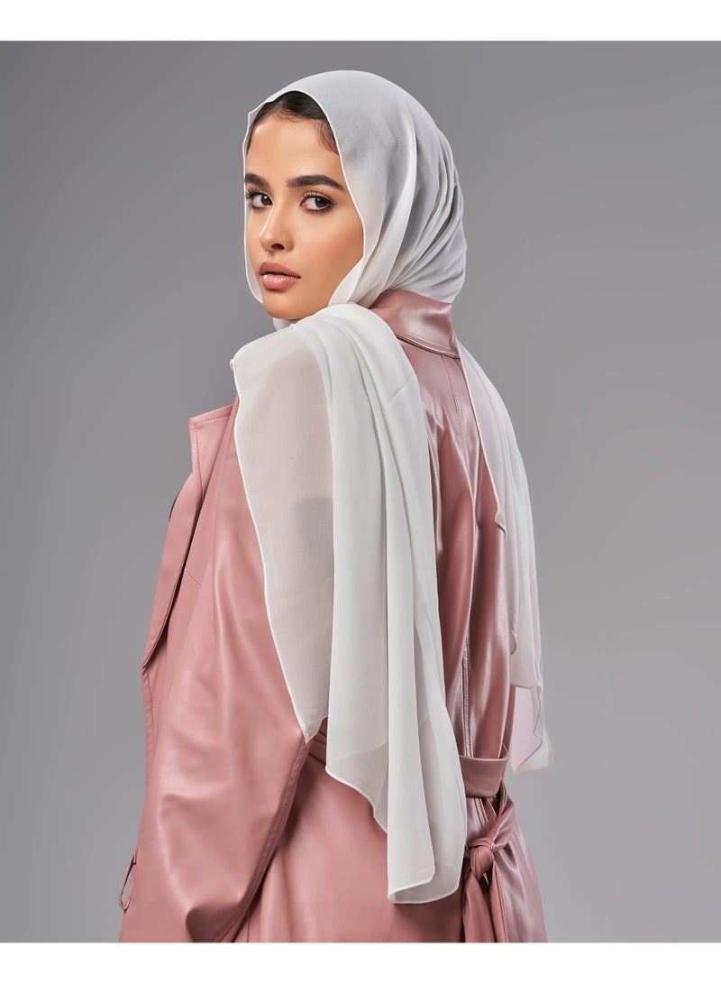 Lavezzi Soft Chiffon Hijab for Women, Solid Color Soft Chiffon Crepe Hijab Scarf – Long Fashion Hijabs Scarves - Muslim Scarf Hijab – Hijab Shawl - Offwhite - Image 4