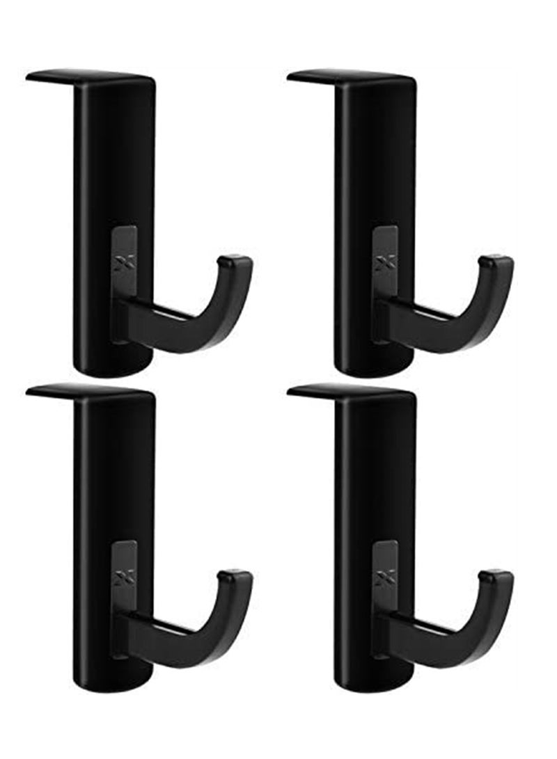 Headphone Headset Hanger, Monitor Stand Holder Headset Stick-on Hook, Black - Image 1
