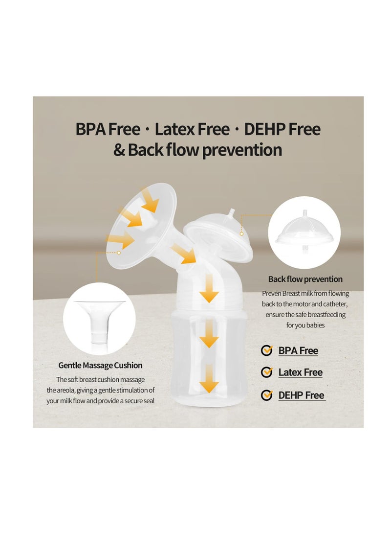 Bistos Double Electric Breast Pump Hands Free Breast Milk Pump Wearable Pumps for Breastfeeding 16 Pressure Levels and 6 Cycles Strong Suction 2 Size Flanges - Image 4