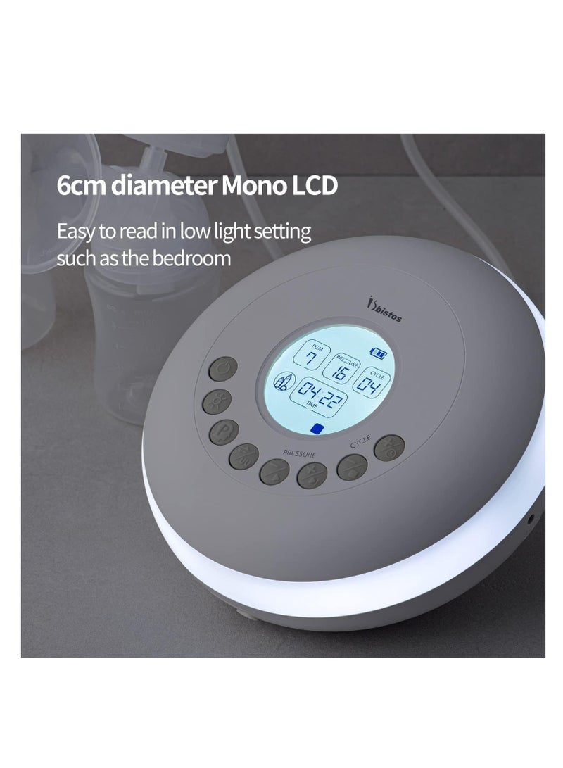 Bistos Double Electric Breast Pump Hands Free Breast Milk Pump Wearable Pumps for Breastfeeding 16 Pressure Levels and 6 Cycles Strong Suction 2 Size Flanges - Image 5
