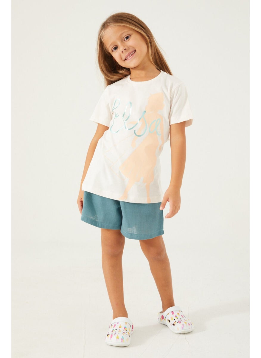 Disney FROZEN Elsa White Girls' Shorts Set  - Image 1