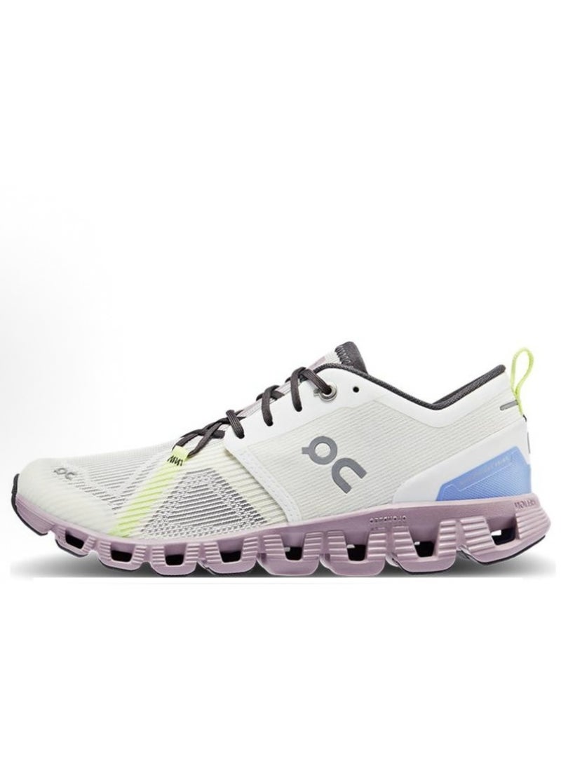 ON Cloud X3 casual sports shoes ight grey/white/purple/neon yellow/green  - Image 1