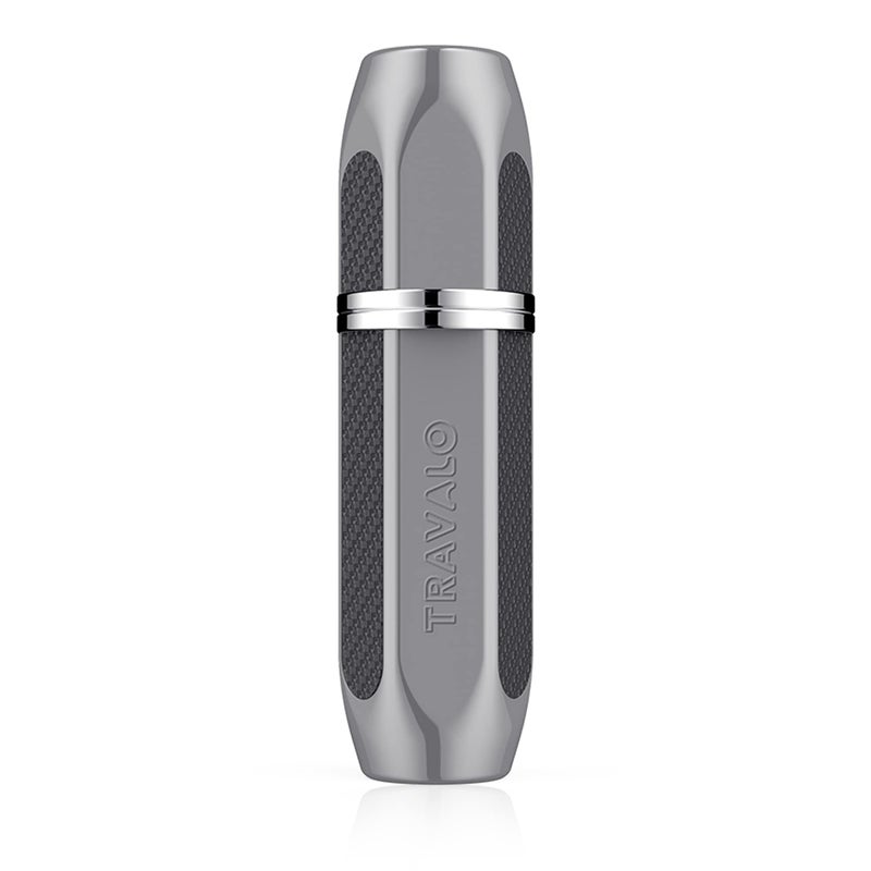 Travalo Vector Travel Perfume Atomizer with UChange System  LeakProof and TSA Approved for Air Travel  Stylish Mini Perfume Refillable Bottle with Case  Silver 017oz