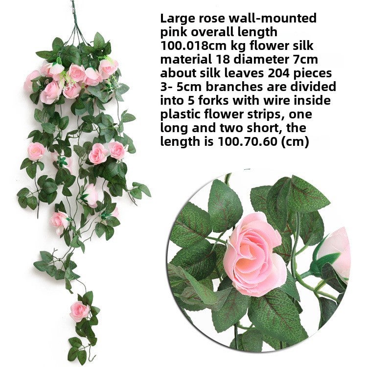 Generic Artificial Violet Hanging Vines for Home DecorBig rose wall hanging pink bunch Big rose wall hanging pink bunch 
